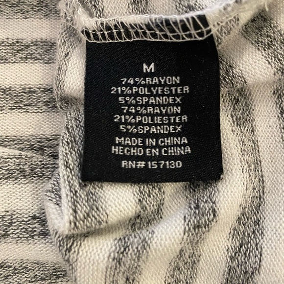 Mesh + Lace women's size Medium hooded lightweight long sleeve striped sweater - Picture 7 of 8